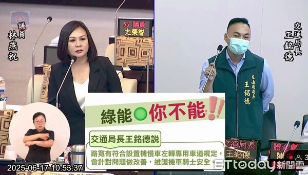 ▲台南市議員林燕祝17日質詢揭發台南市文化局某位科長，長期將公務車當私人座車開，要求市府查處。（圖／記者林東良翻攝，下同）