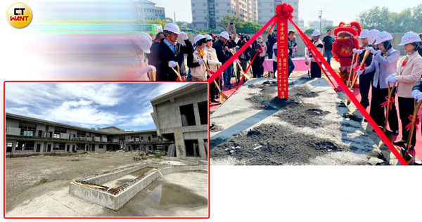 嘉義鉅泓建設的金泰翔營造，承攬北港鎮公立幼兒園工程，原定今年6月完工，現在卻爛尾，對比動工典禮熱鬧的畫面相當諷刺。（圖／報系資料庫）