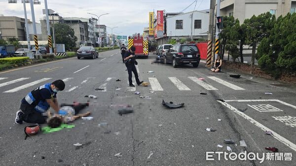 ▲▼台南死亡車禍。（圖／記者林東良翻攝）