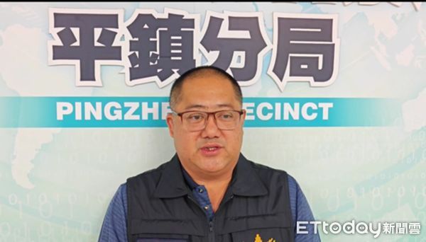 ▲平鎮分局偵查隊長盧俊源表示，對毆人的男子依恐嚇、傷害、毀損函送偵辦。（圖／平鎮警分局提供）