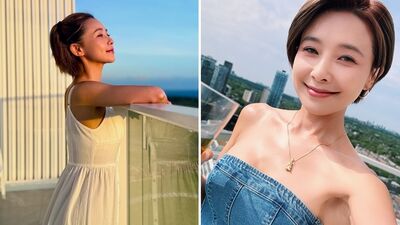 吳婉君陽台脫了！曬日光浴「只穿比基尼」臀型全看光  對面整排大樓