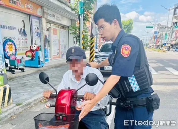 ▲彭姓男子買菜迷途9小時14公里外被尋獲。（圖／龍潭警分局提供）