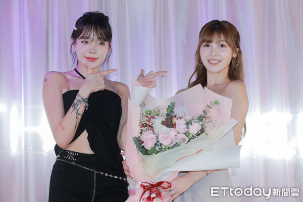 ▲▼電豹女拉啦啦隊女神草莓單曲記者會-草莓，海莉。（圖／記者周宸亘攝）