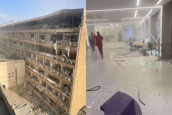 ▲▼伊朗空襲「以色列南部大醫院」！傷亡不明。（圖／翻攝自X）