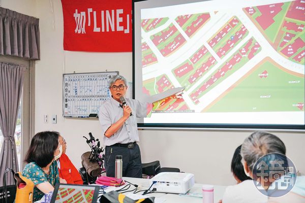 都更資源豐富，只要有10戶以上地主連署聆聽，找好場地後，政府或民間團體就會出動宣講。圖為都權會理事長林注強。