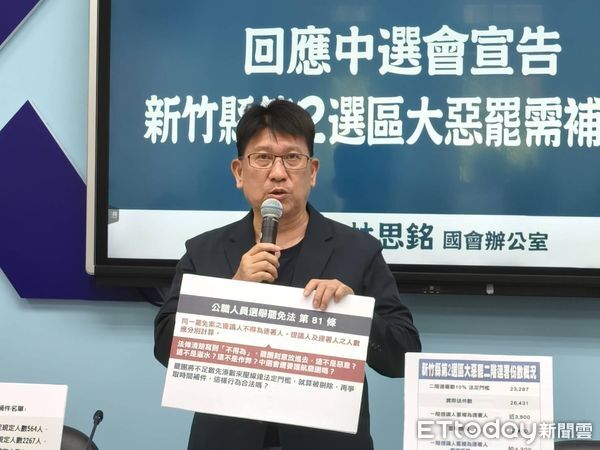 ▲▼   林思銘召開記者會痛批中選會暗助罷團，淪政治打手   。（圖／林思銘辦公室提供）