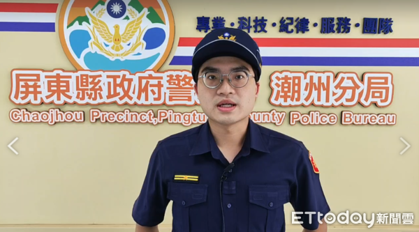 ▲潮州分局中山路派出所副所長林鉦軒男子高樓危險行為。（圖／記者陳崑福翻攝）