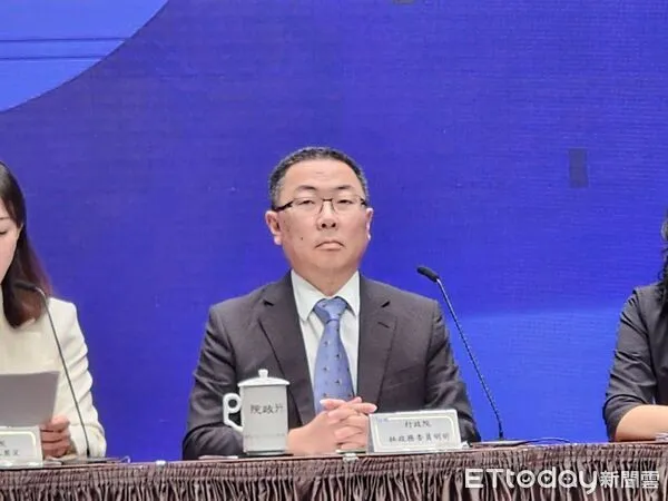 ▲▼政委林明昕出席行政院會記者會。（圖／記者陳家祥攝）