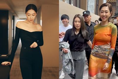 香港視后零修圖近照曝光! 貼身長裙現身被讚:本人比螢幕更美
