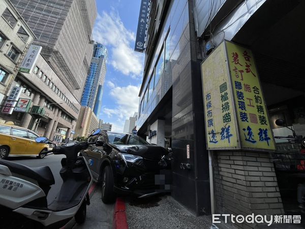 ▲▼            駕駛古姓男子因低血糖，車輛失控衝撞柯達大飯店柱子 。（圖／記者郭世賢翻攝，下同）