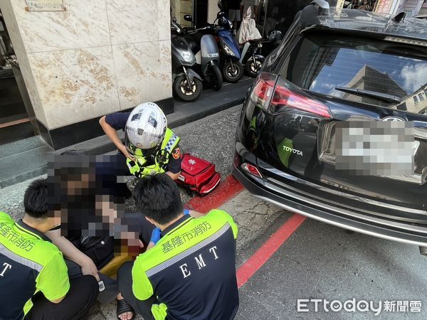 ▲▼            駕駛古姓男子因低血糖，車輛失控衝撞柯達大飯店柱子 。（圖／記者郭世賢翻攝，下同）