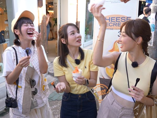 ▲▼ 詹姆士（左起）、籃籃、林莎、夏語心前往韓國拍攝。（圖／公視台語台提供）