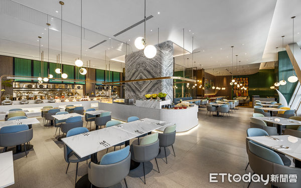 ▲承億酒店26樓、坐擁第一排亞灣區極致美景的「貳陸日全食」Buffet餐廳 。（圖／承億酒店提供）