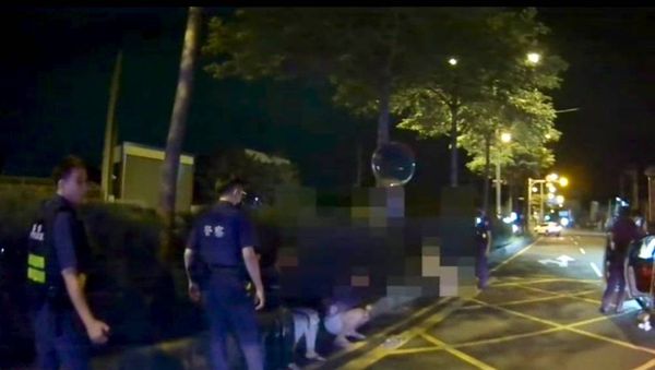 ▲彰化1輛BMW轎車懸掛註銷車牌遭警方攔查。（圖／民眾提供）