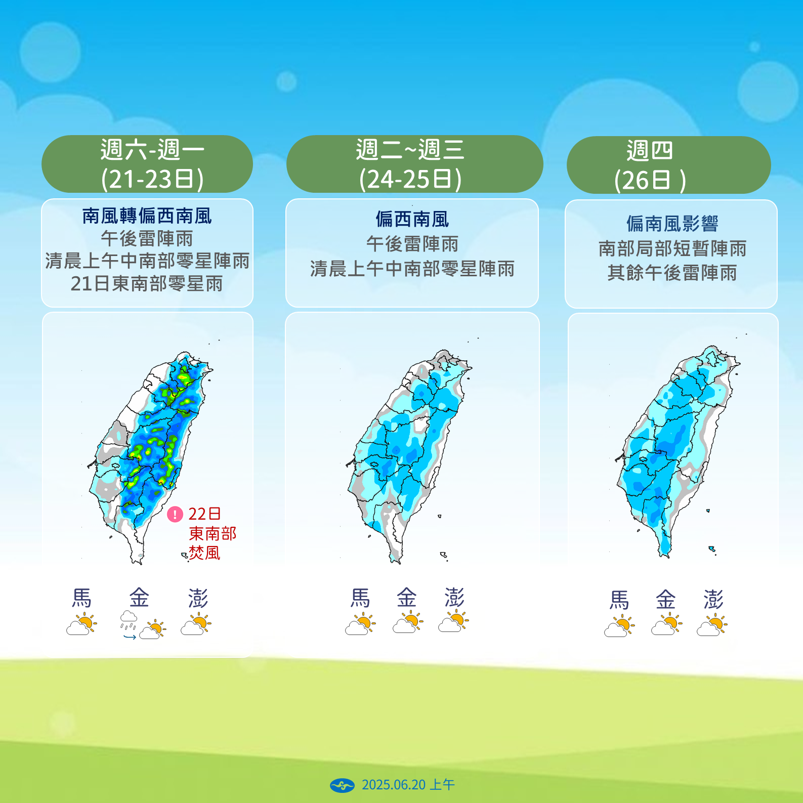 ▲▼天氣趨勢。（圖／氣象署提供）