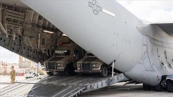 ▲▼美、德貨機「滿載軍備」飛抵以色列！　畫面曝光。（圖／翻攝自X）