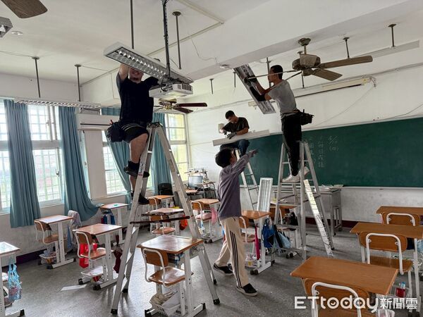 ▲台積電慈善基金會協助汰換，台東縣內60所學校、732間教室全面汰換7,782具老舊燈具。（圖／記者楊晨東翻攝）