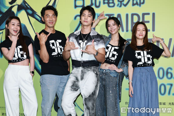 ▲▼ 台北電影節 開幕片《96分鐘》記者會-林昀希,李李仁,宋芸樺,林柏宏,葉靜涵。（圖／記者黃克翔攝）