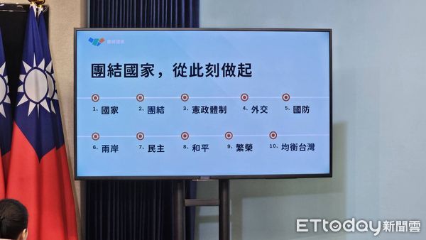 ▲▼總統府發言人郭雅慧說明「團結國家十講」。（圖／記者呂佳賢攝）