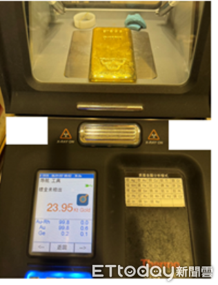 ▲▼詐團以鉛合金包覆黃金，走私出境洗錢，刑事局當場查獲市值7700萬元金塊。（圖／警方提供，下同）