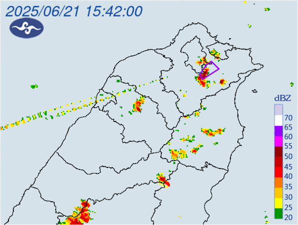 ▲大雷雨即時訊息 。（圖／氣象署提供）