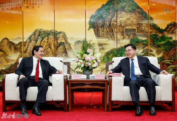 ▲▼胡昌升、任振鶴會見馬英九。（圖／翻攝新甘肅客戶端）