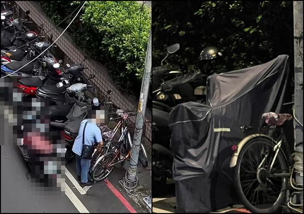 ▲▼鄰居「3腳踏車鎖一起」保機車格 他傻眼：永遠有專屬位子。（圖／翻攝自爆料公社）