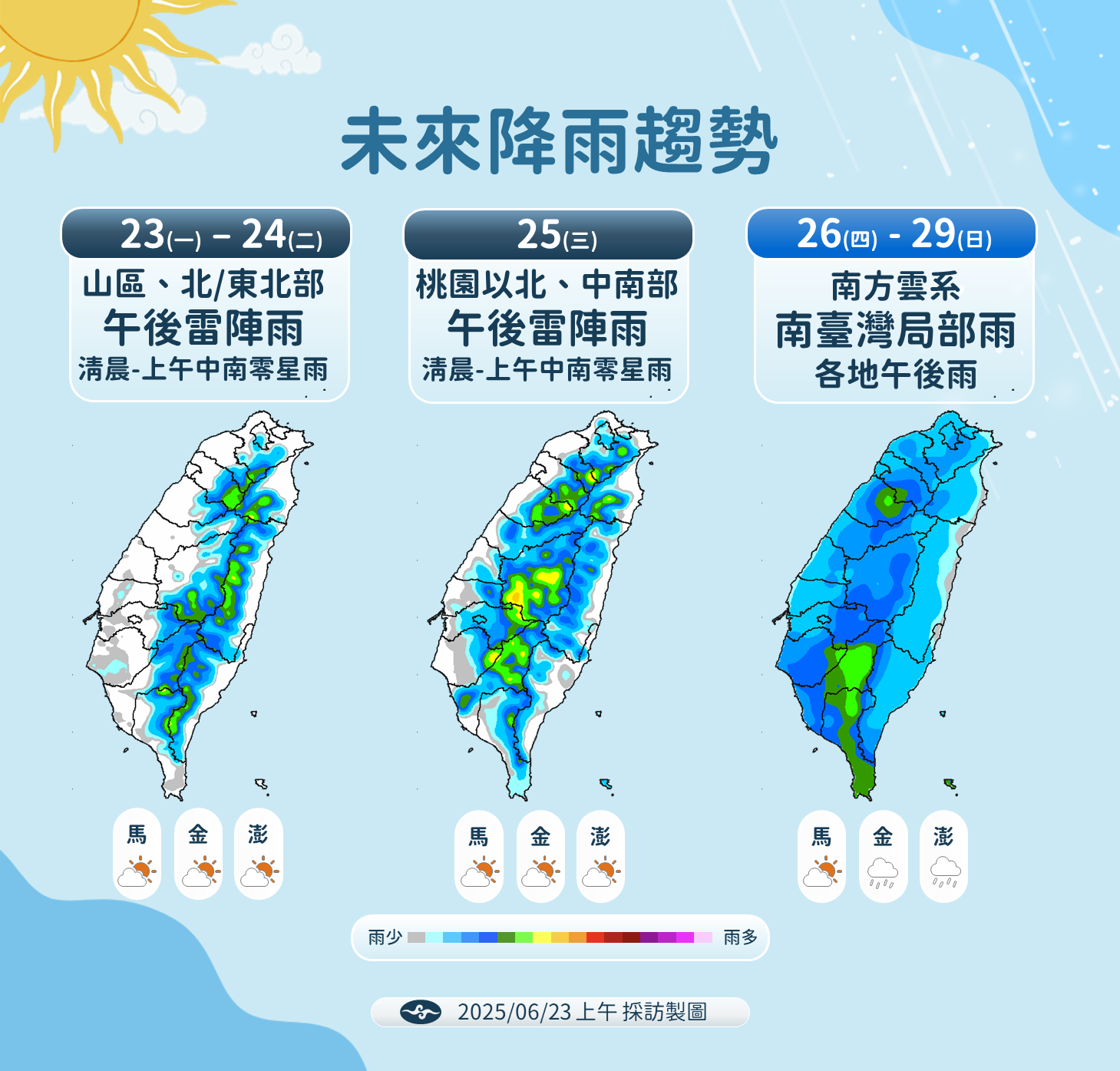 ▲▼未來一周天氣趨勢。（圖／氣象署）