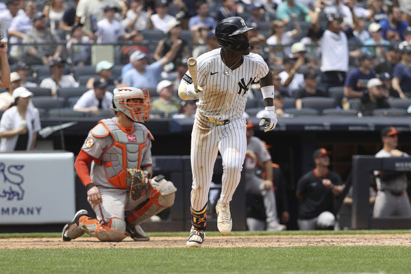 ▲洋基奇澤姆（Jazz Chisholm Jr）8局下半關鍵安打率球隊逆轉。（圖／達志影像／美聯社）