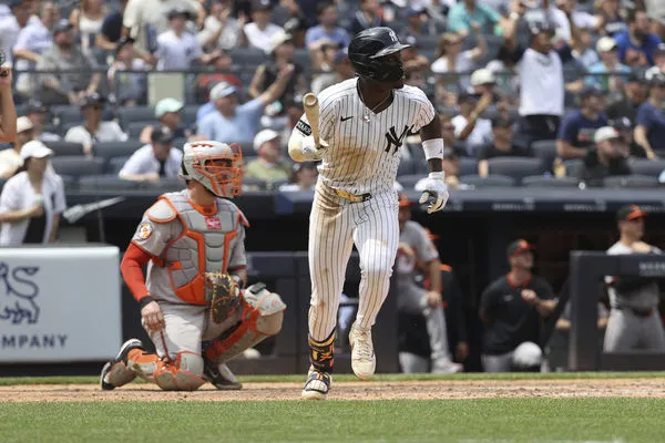 ▲洋基奇澤姆（Jazz Chisholm Jr）8局下半關鍵安打率球隊逆轉。（圖／達志影像／美聯社）
