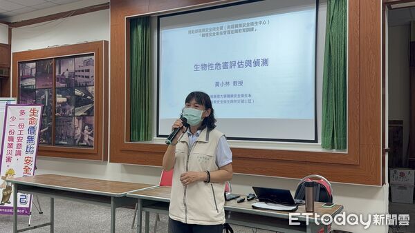 ▲台南市勞工局於善化啤酒廠舉辦安衛教育訓練，強化做工行善團志工安全意識。（記者林東良翻攝，下同）