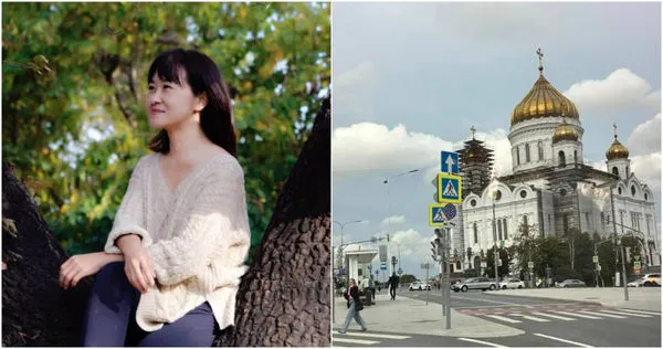 作家黃大米近日前往俄羅斯旅遊。（合成圖／翻攝自Facebook／黃大米）