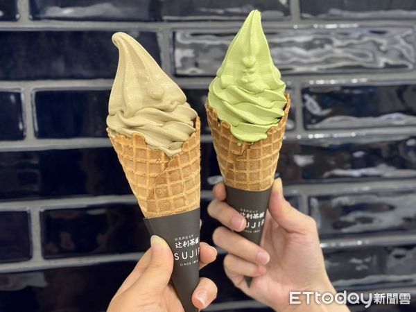 ▲▼辻利茶舖抹茶、焙茶霜淇淋。（圖／辻利茶舖提供）