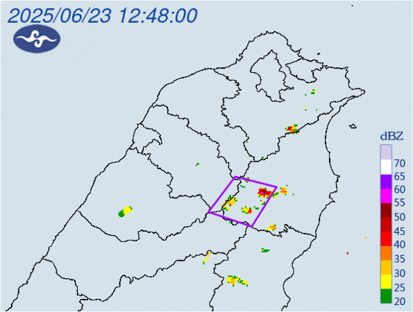 ▲大雷雨即時訊息 。（圖／氣象署提供）