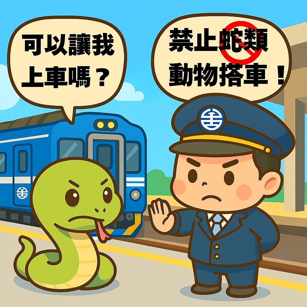 ▲▼台鐵公司今加強宣導旅客，「禁止攜帶蛇類上車」。（圖／台鐵提供）