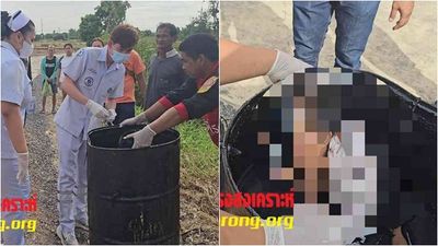 瀝青桶挖出活人！泰女「泡了一夜」全身黑黏　鋪路工人嚇壞