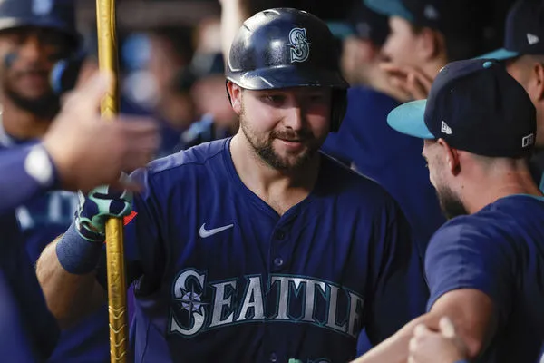 ▲水手重砲鐵捕羅里（Cal Raleigh）連4戰炸裂。（圖／達志影像／美聯社）