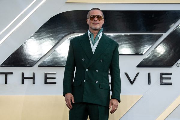 ▲《F1電影》倫敦首映，「阿湯哥」湯姆克魯斯和布萊德彼特世紀同台。（圖／華納提供）