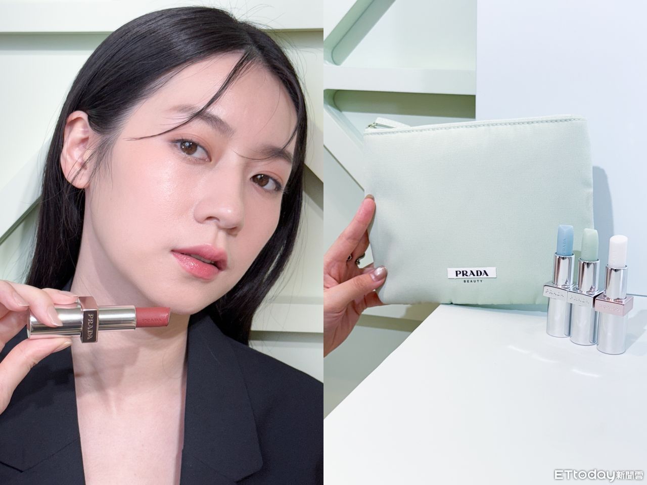 PRADA,香緹卡,唇膏,彩妝,。（圖／記者李薇攝、品牌提供）