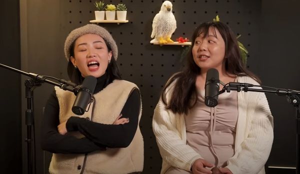 喜劇演員天殘的閨密林妍霏去年在博恩節目上，大談感情史，如今也跟著風波曝光。（翻攝自博恩的YouTube頻道）