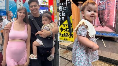 佳娜挺5月大肚遊日！火車門一開「1歲女兒冒驚險舉動」祖雄：大挑戰