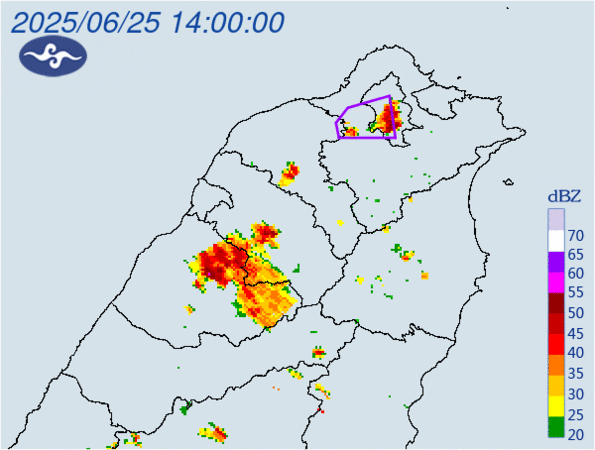 ▲▼大雷雨即時訊息 。（圖／氣象署提供）