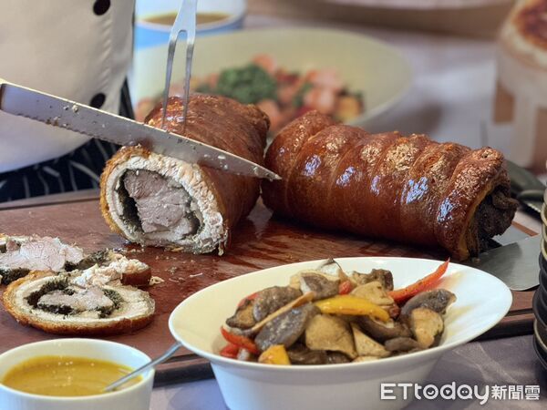 ▲▼高雄萬豪酒店羅馬爐烤豬肉捲 。（圖／記者許宥孺攝）