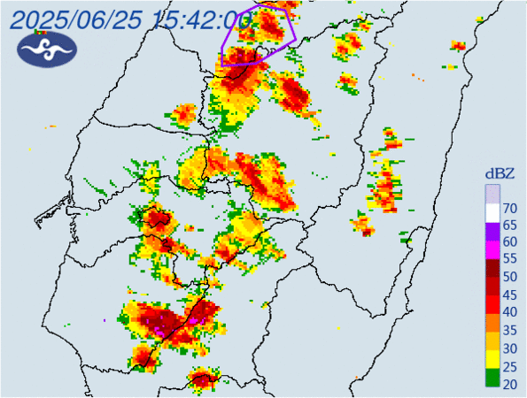 ▲▼0625大雷雨。（圖／氣象署提供）