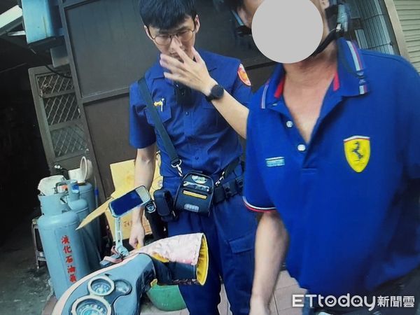 ▲▼一名劉姓男子因交通違規遭警攔查，發現該男子為身揹10案的通緝犯 。（圖／記者林名揚翻攝）