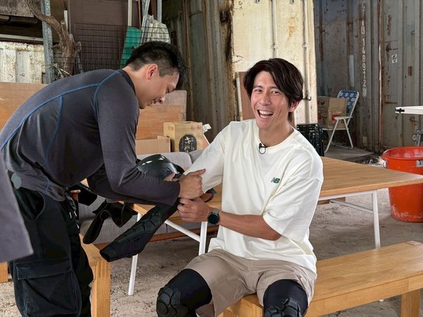 ▲修杰楷在最新一集《修TIME》中挑戰吊鋼絲。（圖／《修TIME》提供）