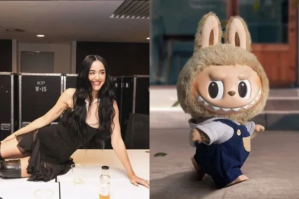 ▲凱蒂佩芮怒打飛Labubu。（圖／翻攝自X、微博）