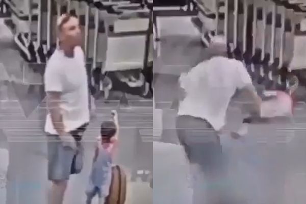 ▲▼！嗑藥男機場「狠摔1歲半伊朗童」　頭砸地重傷命危 。（圖／翻攝自X）