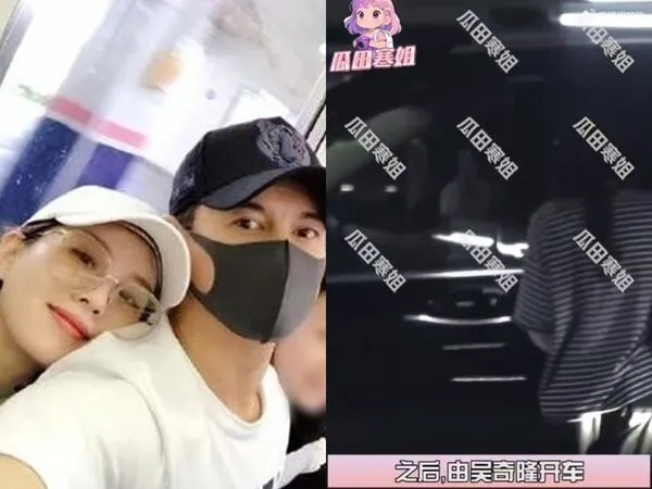 ▲▼吳奇隆、劉詩詩一家三口同框。（圖／翻攝自微博）