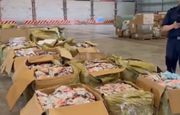 ▲盜版Labubu被海關攔下。（圖／翻攝自微博）